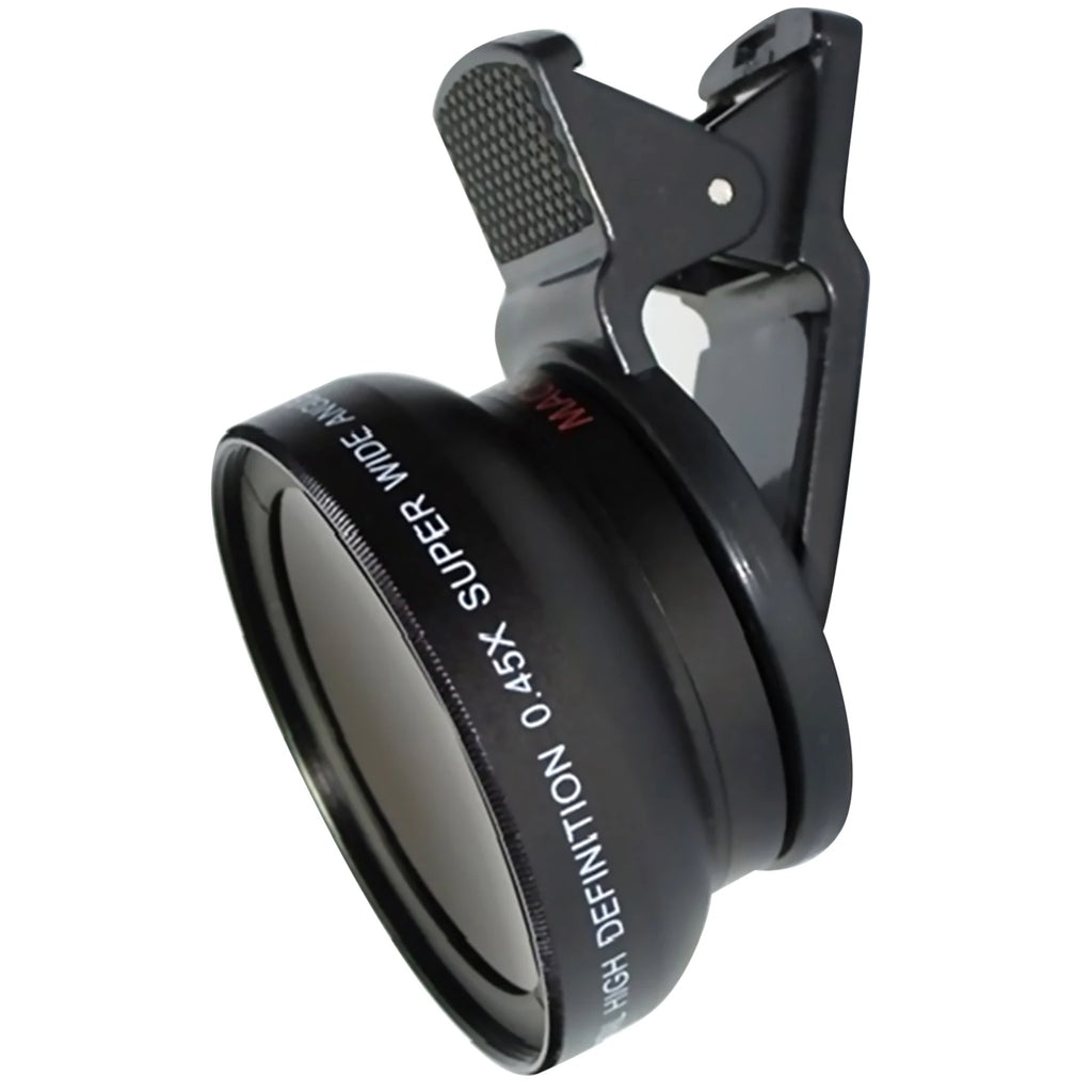 2-In-1 Mobile Phone Lens 0.45X Wide Angle Lens 10X Macro HD Camera Lens Universal for iPhone for Android Phone Len Clip