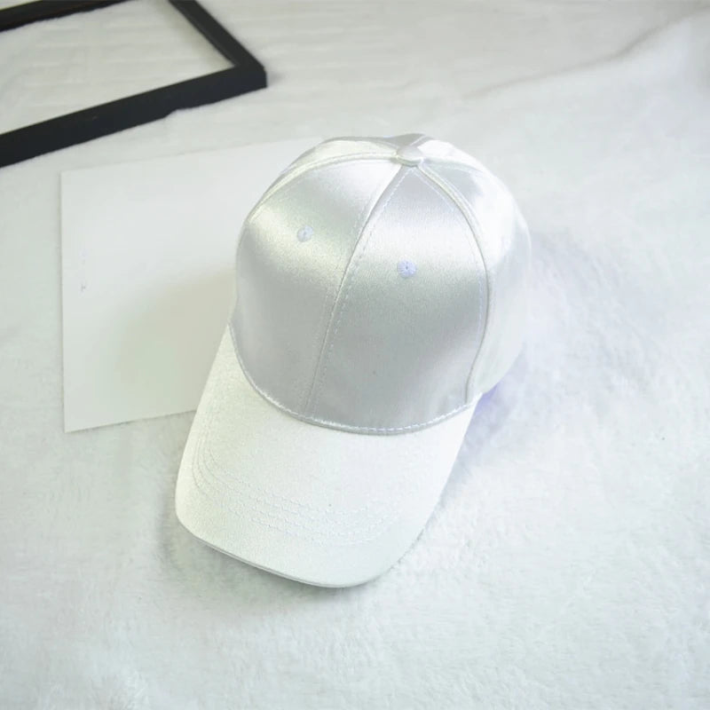 Baseball Cap Women Hat Summer Hats for Women Men Satin Sold Baseball Cap Snapback Casquette Gorras Para Hombres Casual Sport Hat