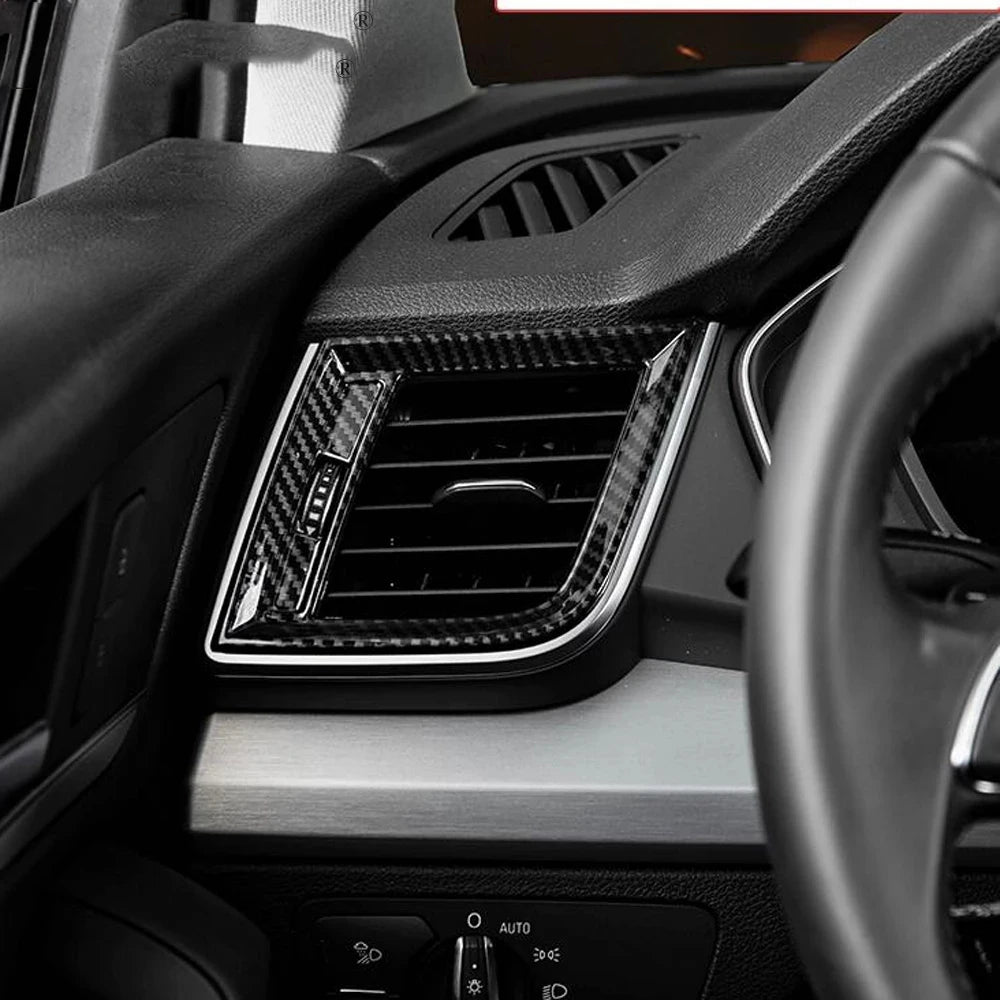 For Audi Q5 2018-2020-2022 Accessories LHD Car Side Air Conditioning AC Outlet Vent Decoration Cover Trim Car Styling