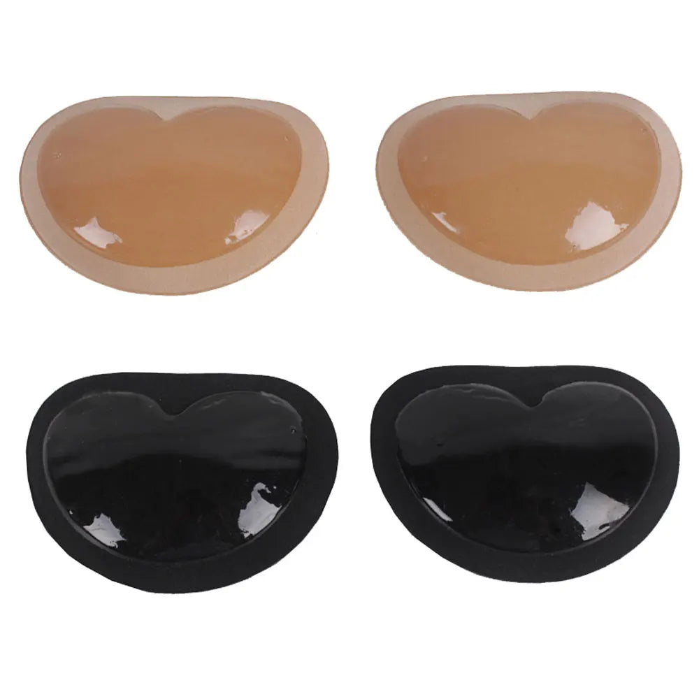 1 Pair Swimsuit Bikini Padded Paste Small Bust Thicker Padding Breathable Insert Sponge Bra Self-adhesive Invisible Chest Pads
