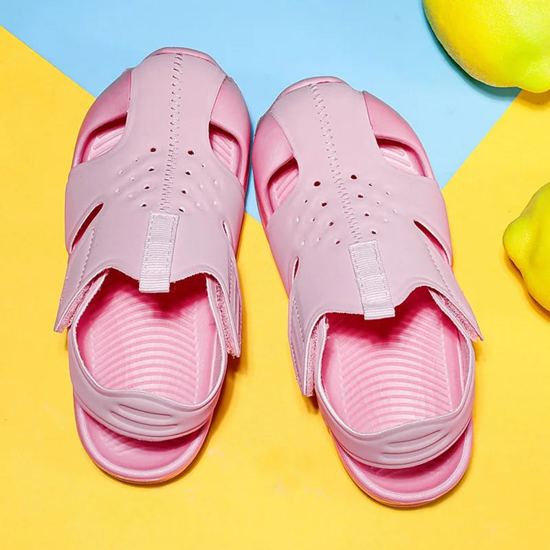 Classic Baby Boys Sandals Summer Kids Girls Beach Sandals Breathable Candy Color Sport Sandals for Toddler Baby Shoes Size 22-33