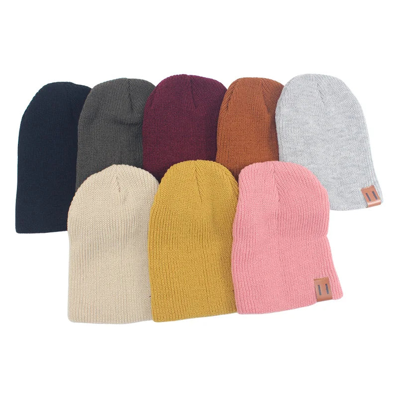 Knit Mother Kids Hat Baby Beanie for Boys Winter Baby Girl Hats Children Cap Infant Bonnet Toddler Accessories 1PC
