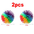 Rainbow Stringy Balls Sensory Fidget Toys For Kids Party Favors Outdoor Fun Games Pelotas Saltarinas Niños Juguetes Divertidos