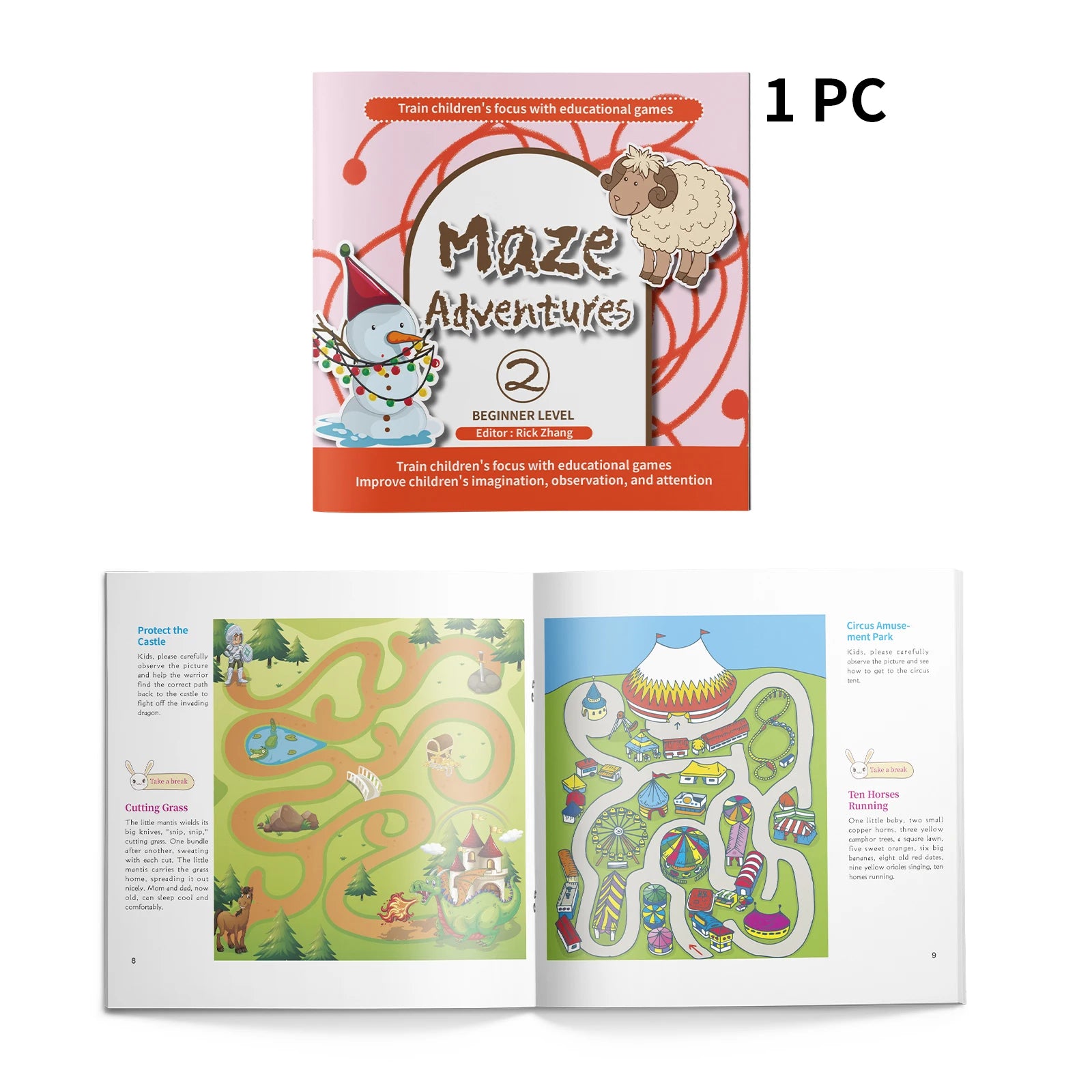 Interactive Maze Puzzle Book for Kids: Fun and Educational Adventures to Enhance Problem-Solving and Critical Thinking Skills