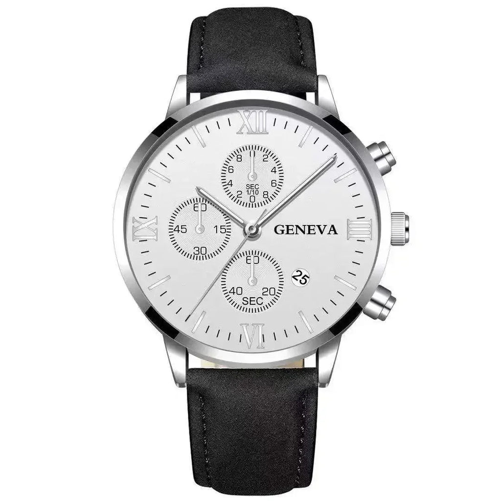 1PC Black Quartz Watch Men Roman Dial Watch Fashion Round Date Quartz Watch for Sports Relogios Masculino Relojes Para Hombres