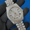 BOJ R.O.L.E.X.01 Roman Number VVS Moissanite Diamond Luxury Fashion Automatic Analog Steel Mechanical Iced Hip Hop Watch Men
