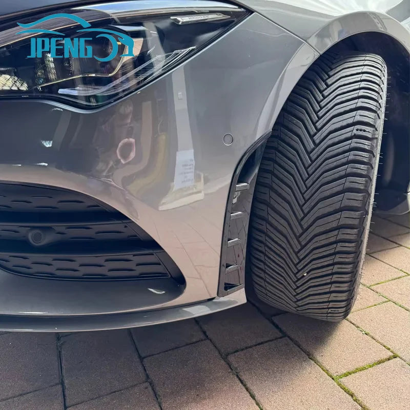 Fit For Mercedes-Benz Accessories C118 CLA180 CLA200 2020+ Front Bumper Canard Side Air Vent Splitter Fins Decorative Cover