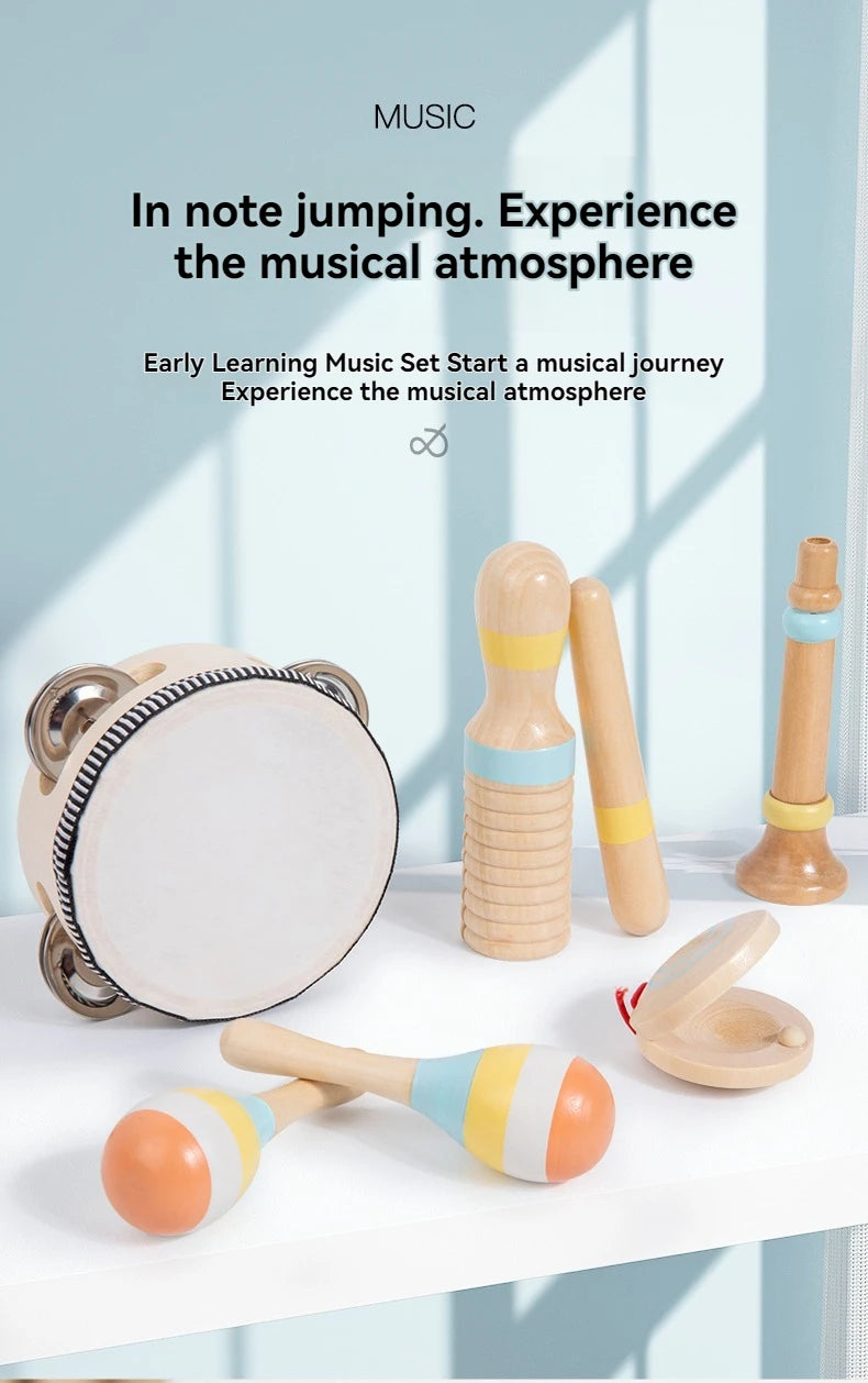 Interactive Musical Toy Wooden Toys Child Percussion Instruments Early Educational Toys Birthday Gifts for Toddlers Girl Boy