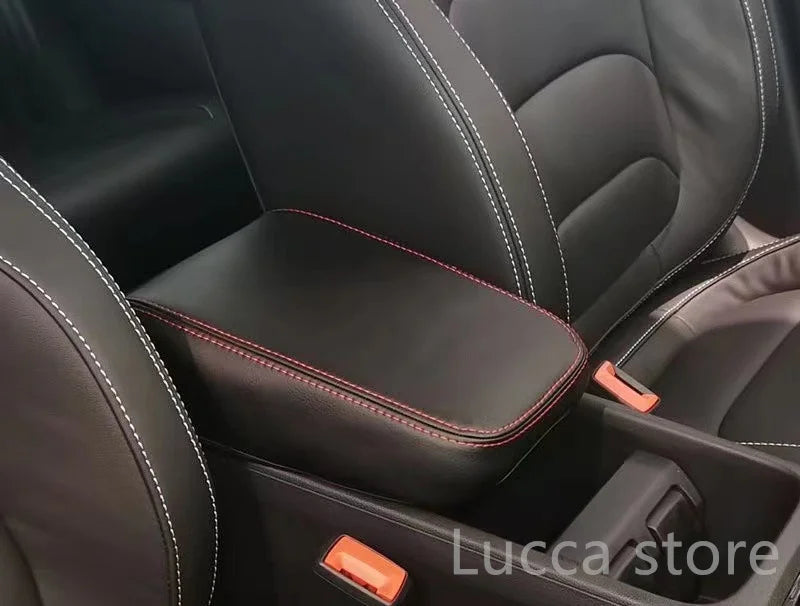 For SKODA KODIAQ SKODA KAROQ 17-22 Accessories Leather suede warp Central Armrest Box Protection Sleeve Decoration modification