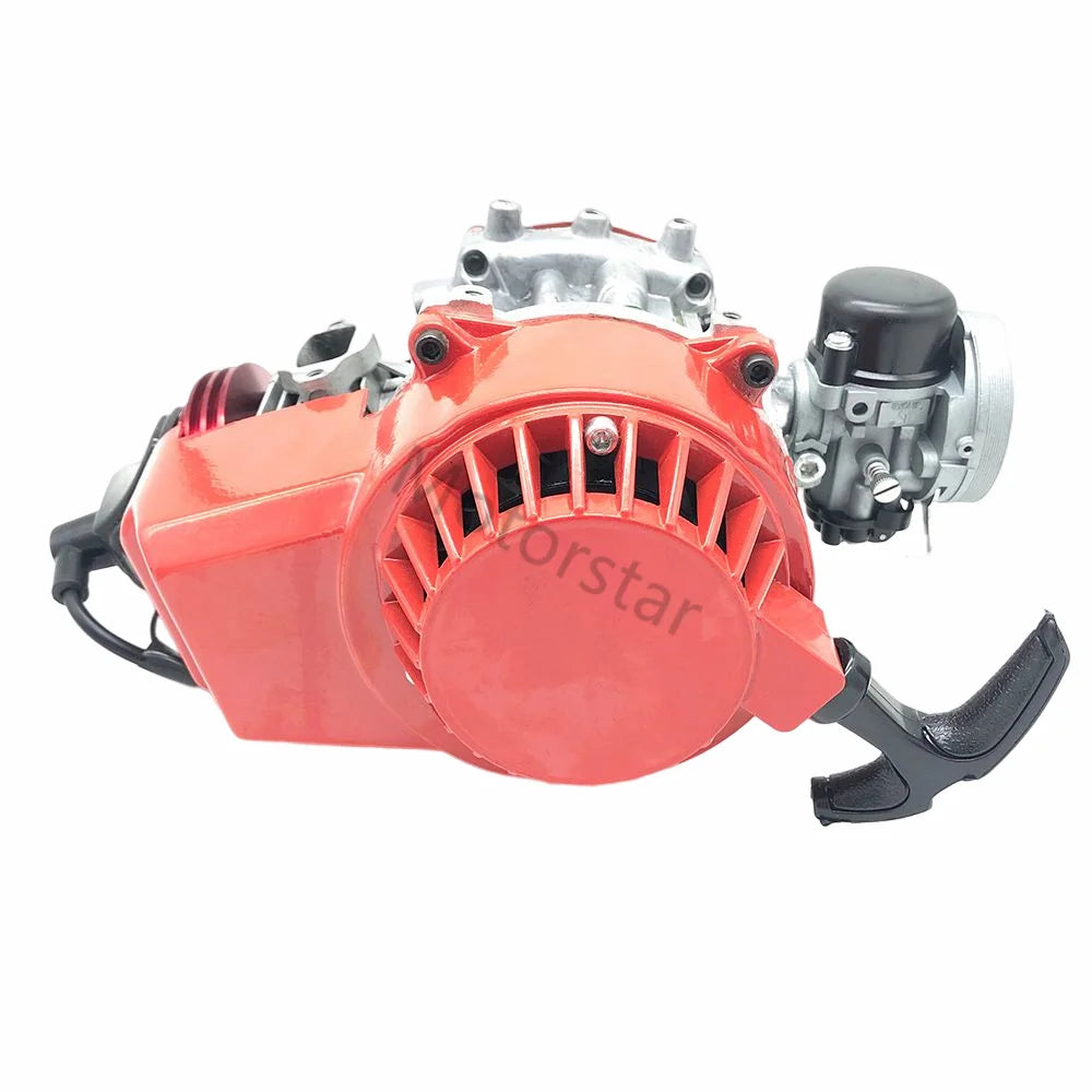 NEW Mini Moto 47cc 49cc Engine For Racing 2-Stroke Pocket Quad Dirt Bike ATV Red