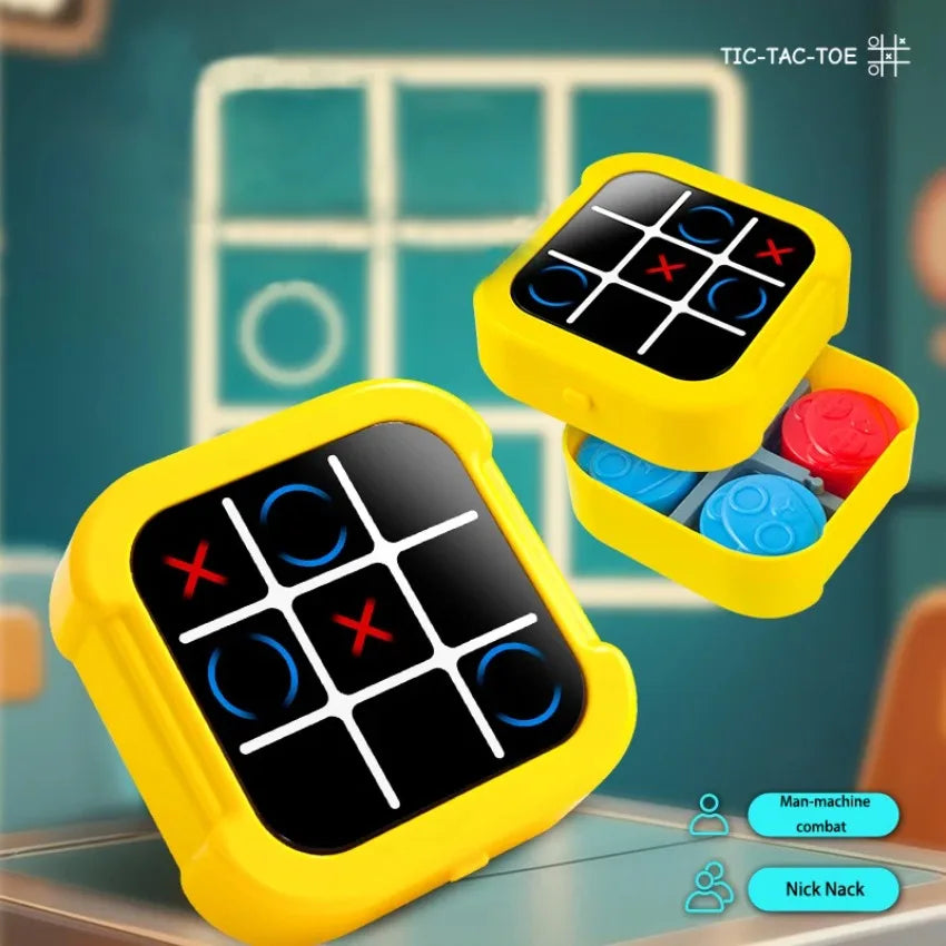 Electronic Chessboard Tic Tac Toe Multifunctional Children's Education Strategy Toy Parent-Child Fun Interactive Brain Game
