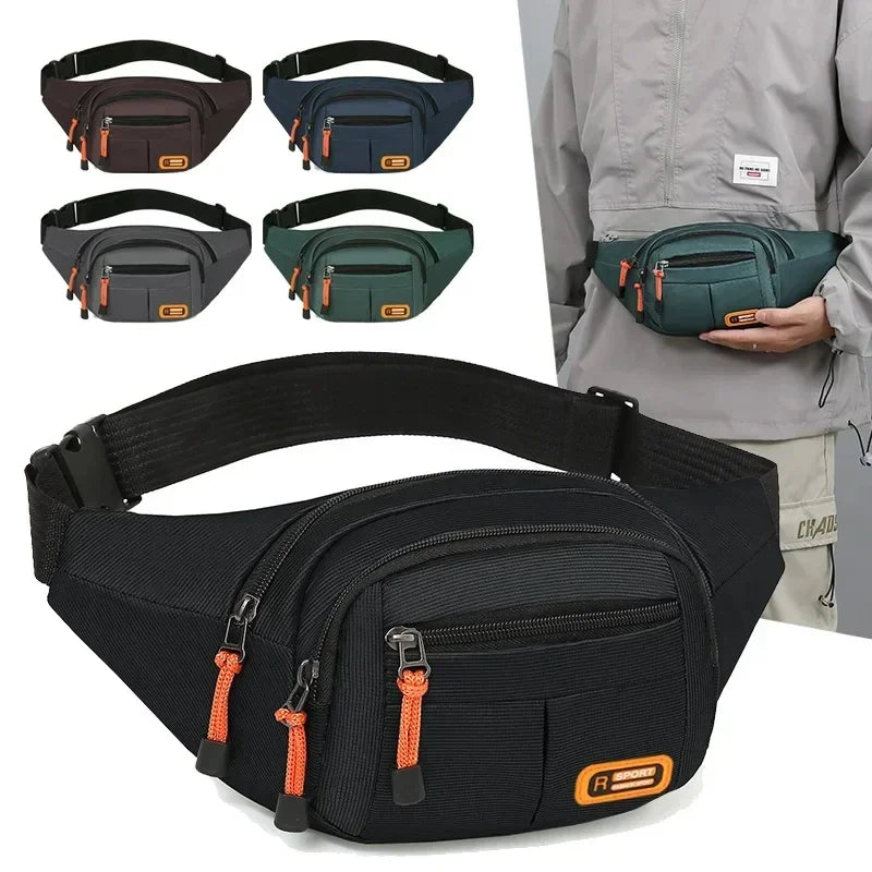 Oxford Waterproof Unisex Waist Bag - Large Capacity, Wear - Resistant Multifunctional Fanny Pack (Riñoneras Para Hombre)