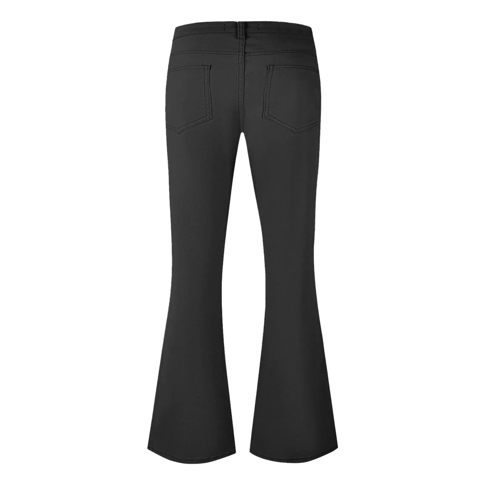 Flare Pants Men Spring Solid Color Daily Simple Classic Trousers Chic Comfortable Hip Hop Mopping Bottoms Disco Flared Pants