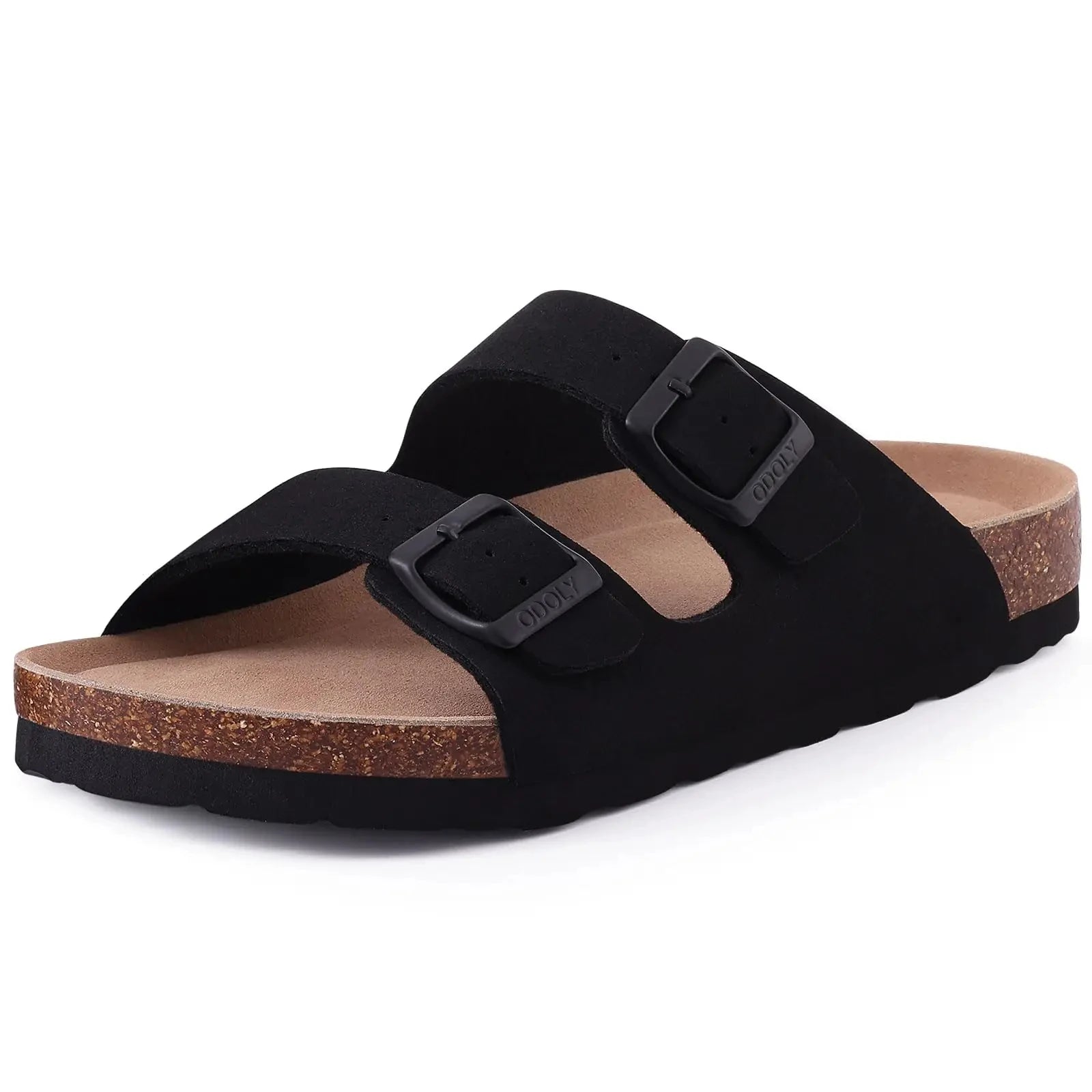 Shevalues Men Clogs Slippers Cow Suede Clogs For Men Leather Mules Men Fashion Beach Shoes Men Outdoor Classic Cork Sandals Men