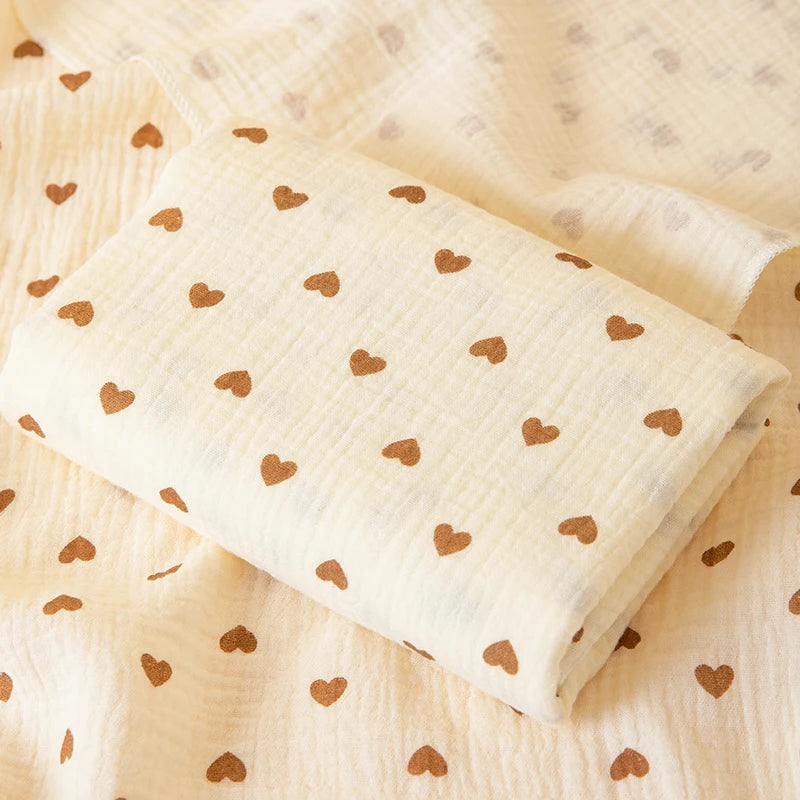 1 Piece of Double-Layered Baby Swaddle Blanket, Soft and Breathable, with Cute Patterns, Multifunctional Newborn Wrap Blanket, Baby Quilt, Baby Swaddle Sheet, Suitable for All Seasons