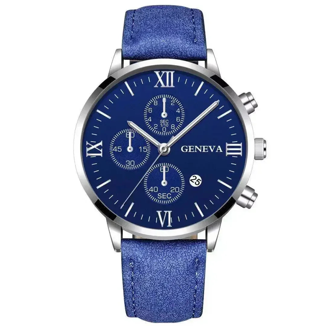 1PC Black Quartz Watch Men Roman Dial Watch Fashion Round Date Quartz Watch for Sports Relogios Masculino Relojes Para Hombres
