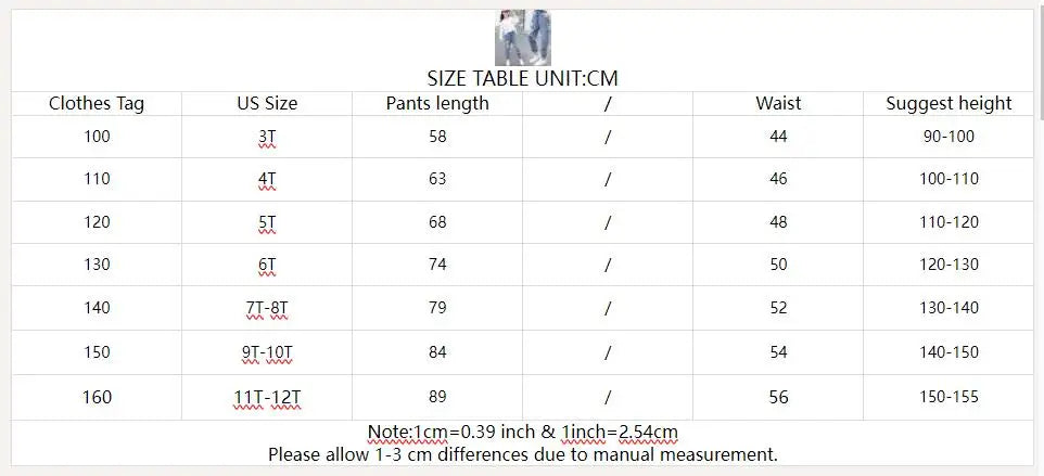 New Teenage Girls Jeans 2024 Spring Autumn Casual Fashion Loose Blue Kids Leg Wide Pants School Children Trousers 3-12Year