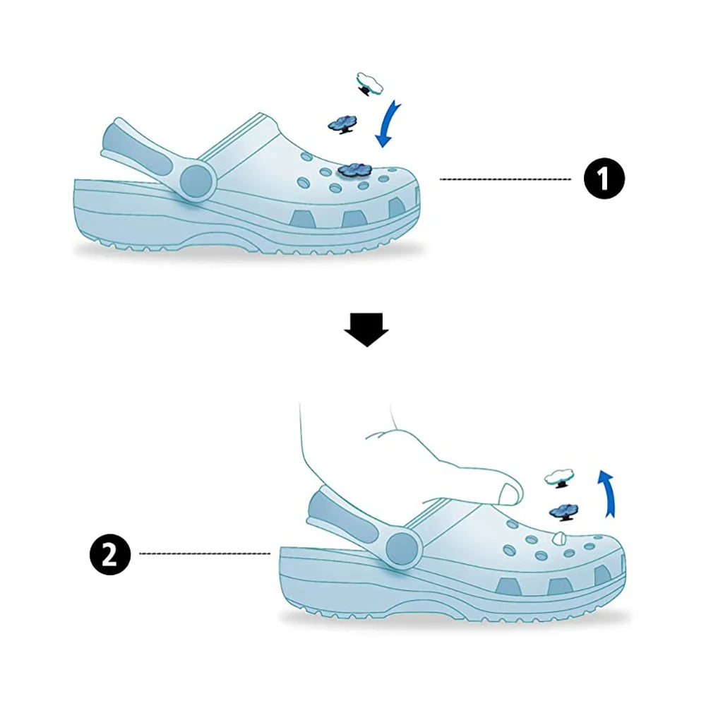 MESUCA 8pcs Stitch Shoe Decorations Accessories Charms For Clogs Bogg Bag Bubble Slides Sandals
