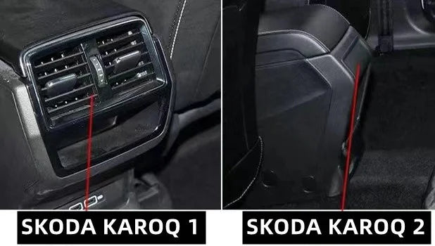 For SKODA KODIAQ SKODA KAROQ 17-22 Accessories Leather suede warp Central Armrest Box Protection Sleeve Decoration modification