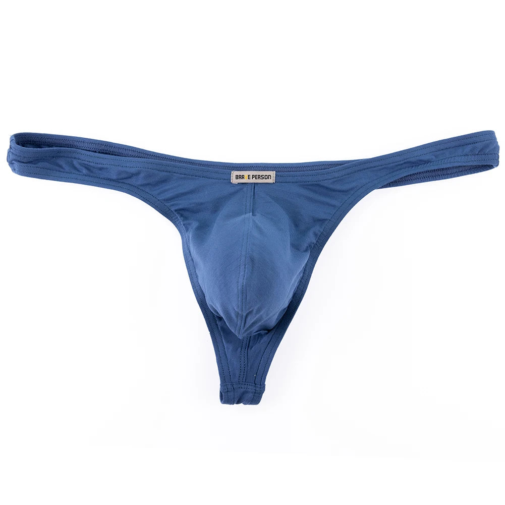 Men Underwear Breathable Thongs And G Strings Brave Person Male Panties Modal Bikinis Tangas Hombres