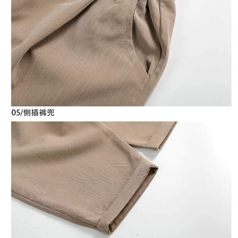 2026 Children Sets Shirts Turn-down Collar Vest Single Breasted Pants Ankle Length Loose Solid Soft Simple Casual Autumn Boys