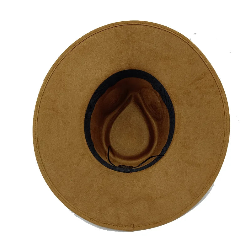 Gorras Para Hombres Three styles Suede Hat Water drop hat 9.5cm Wide Brim Fedora Hat Women's Autumn and Winter Felt Jazz Hat