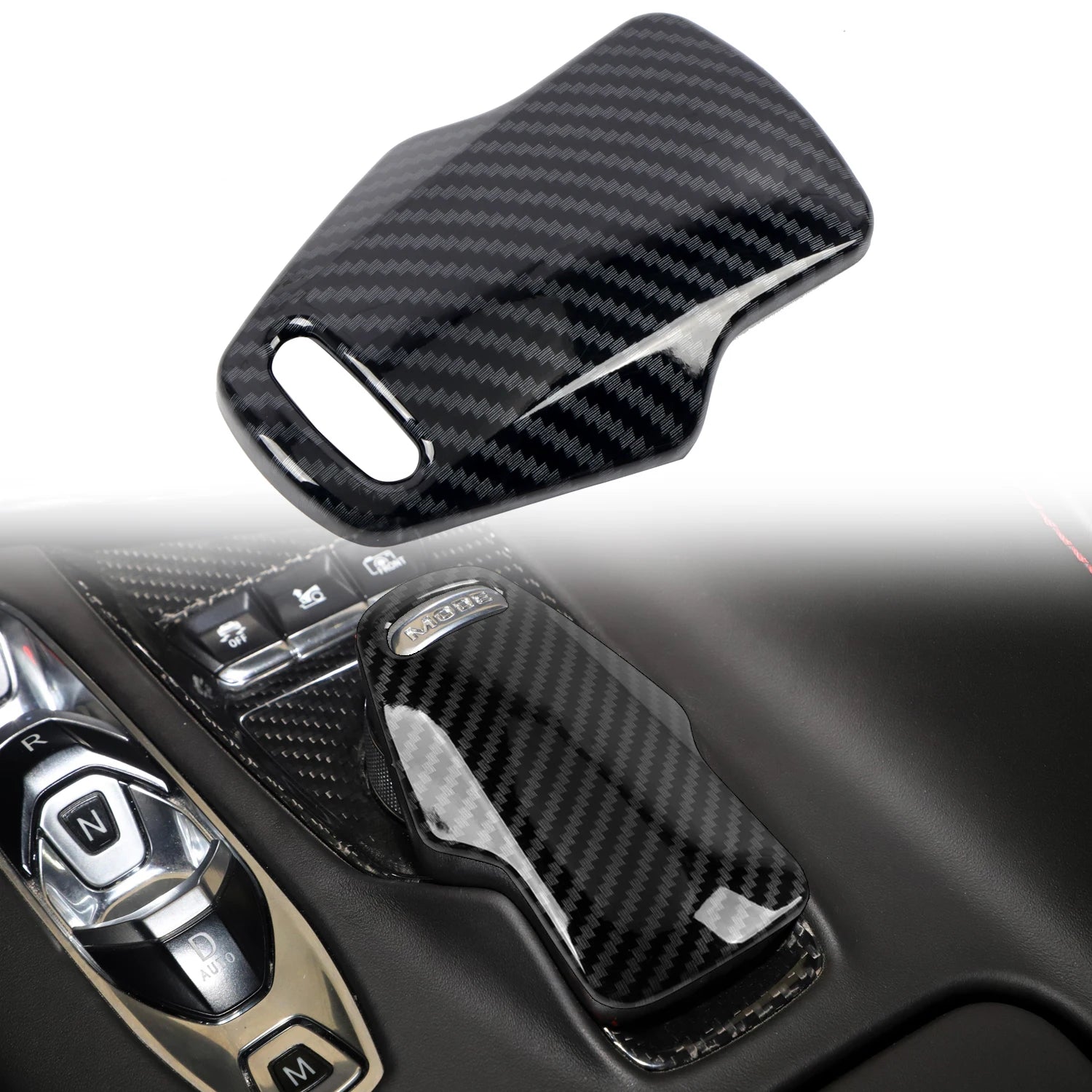 Car Accessories For Chevrolet Corvette C8 2020-2025 ABS Carbon Fiber Style Interior Gear Shift Knob Head Cover Trim 1pcs
