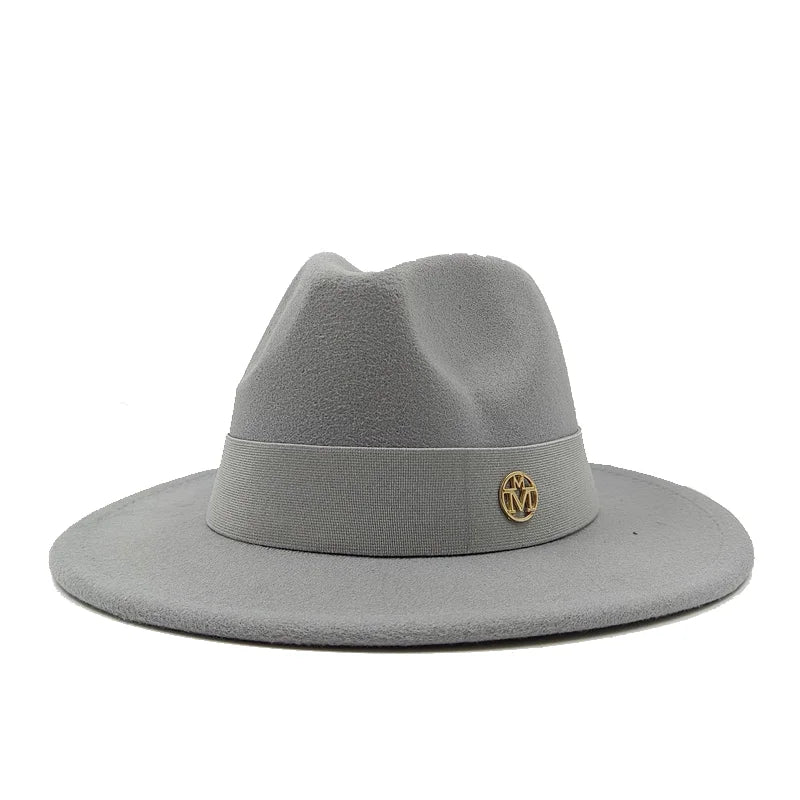 Navy blue men's fedora hat women's couple party fedora Panama hat unisex hat navy blue fedora gorras para hombres