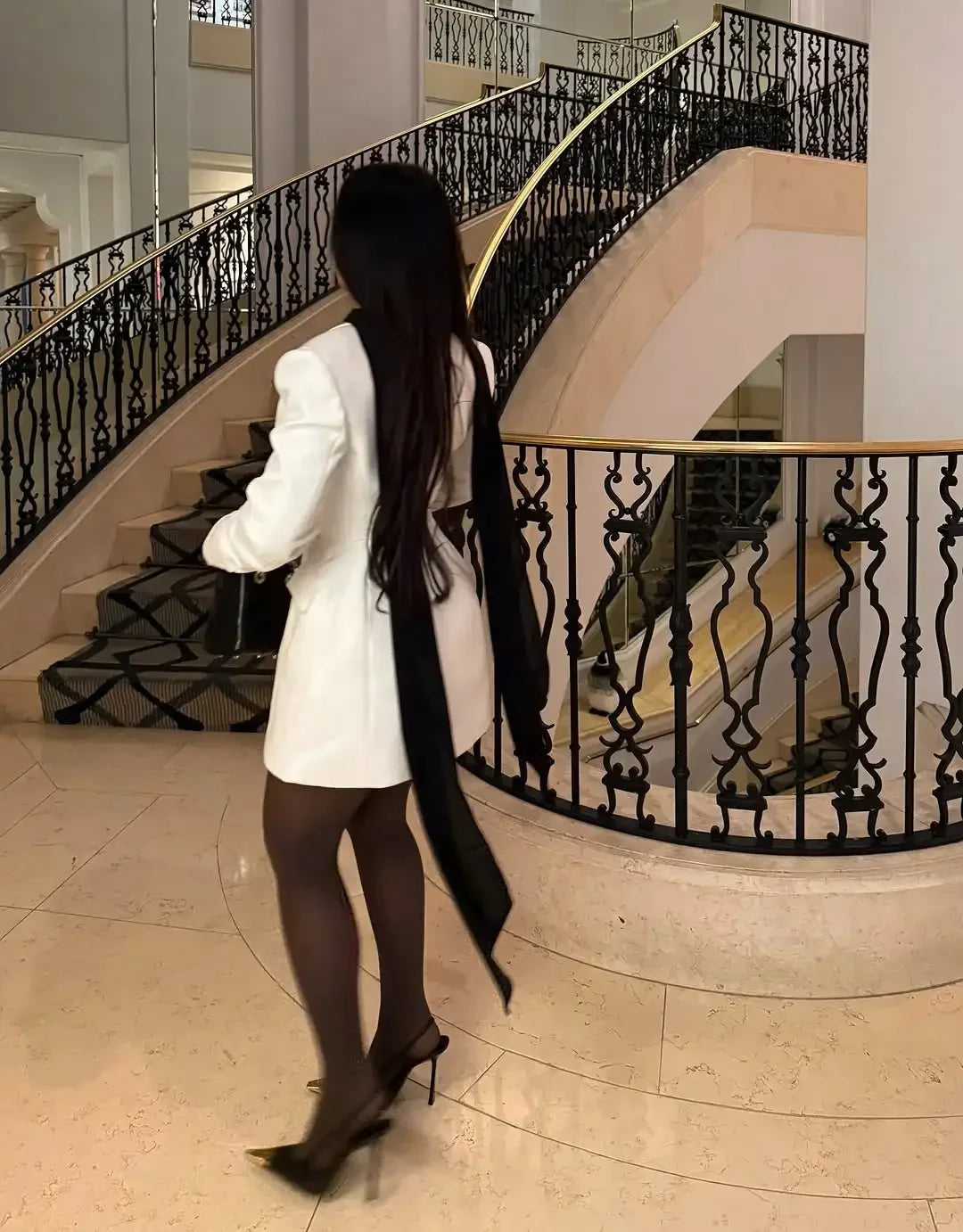 Chic Waist Cinching Women Mini Dress Fashion Full Sleeve Deep V-neck Double Breasted Short Dresses Lady Daily Party Street Gown