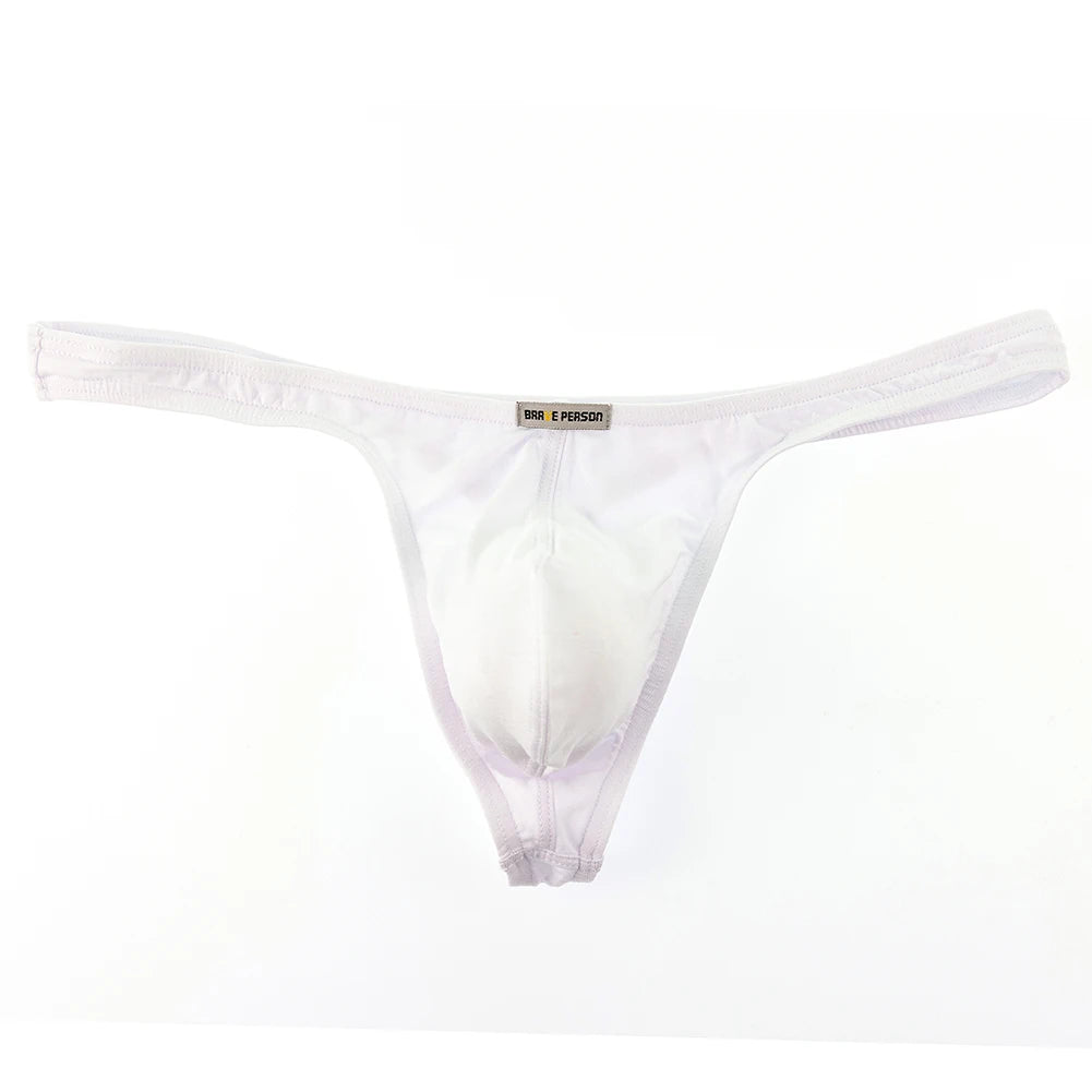 Men Underwear Breathable Thongs And G Strings Brave Person Male Panties Modal Bikinis Tangas Hombres