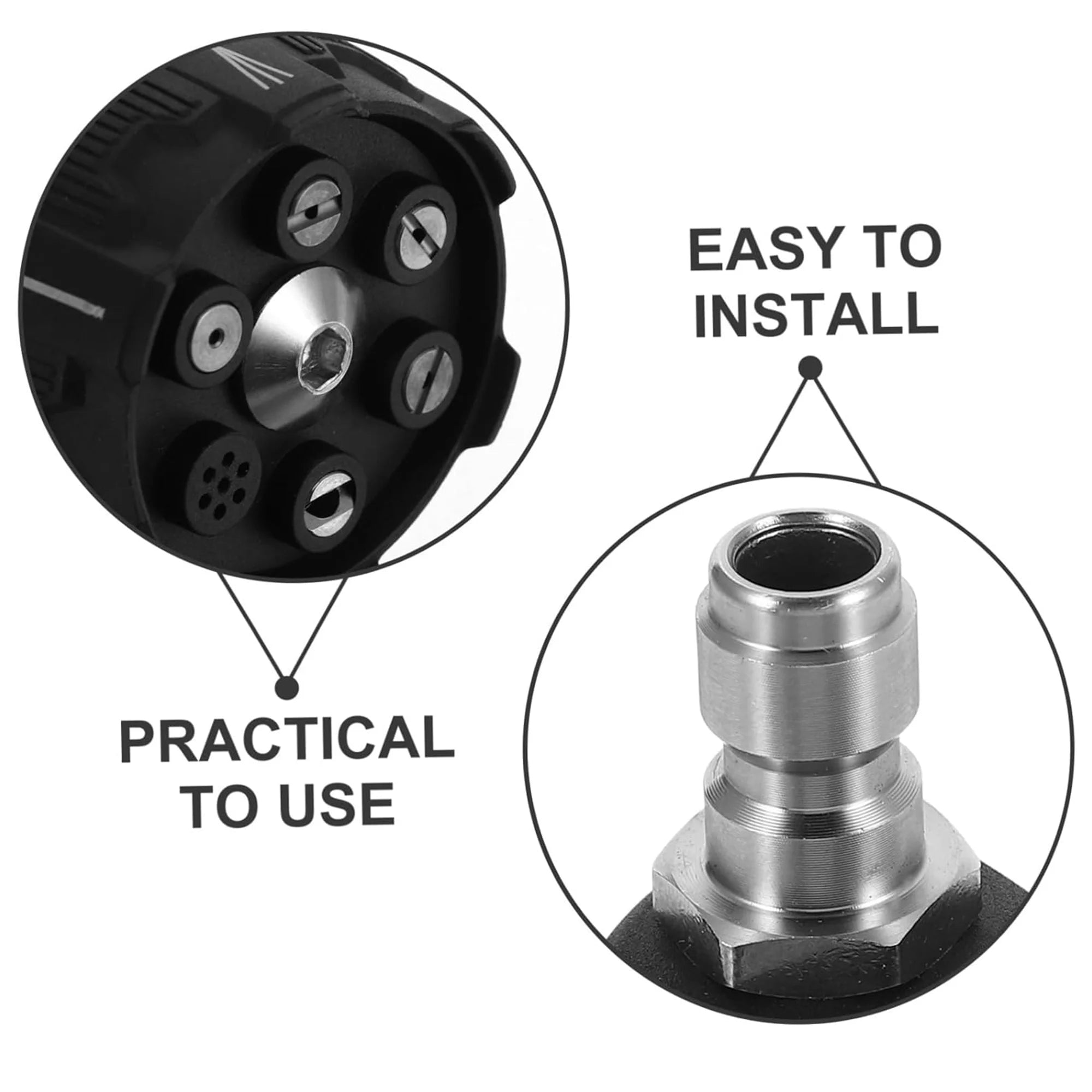 High Pressure Car Wash Nozzle 6 in 1 Multifunctional 14 Inch Design Suitable for 1/4 Inch Pressure Washer Machines