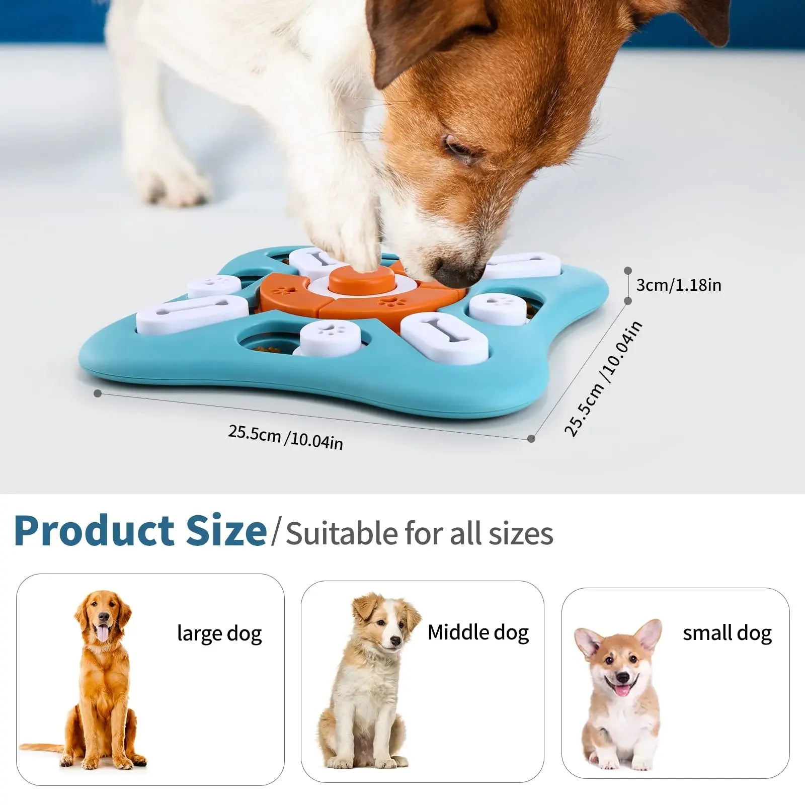 IQ Training Dog Treat Puzzle Toys for Interactive & Mental Stimulating,Fun Slow Feeder,Large Medium Small Dogs Enrichment Toys