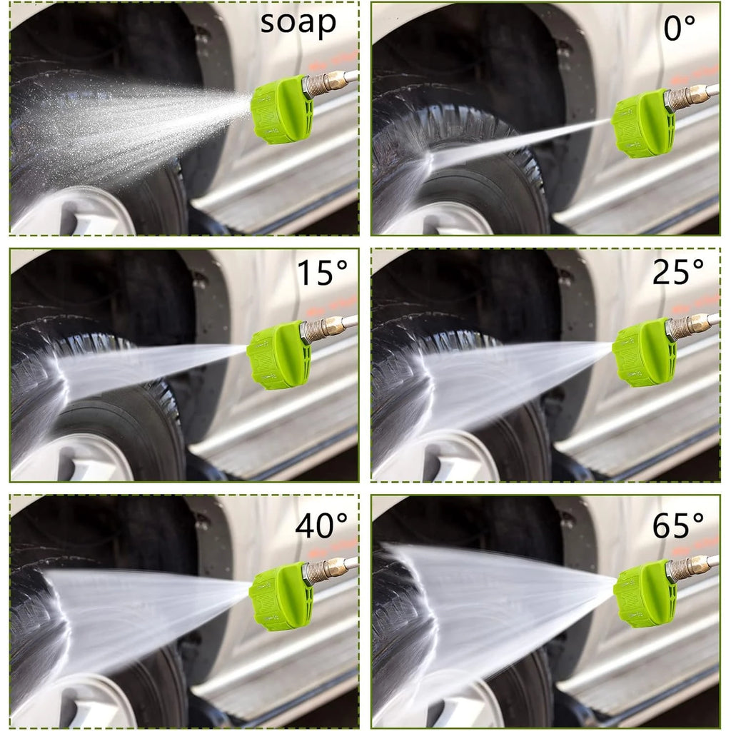 High Pressure Car Wash Nozzle 6 in 1 Multifunctional 14 Inch Design Suitable for 1/4 Inch Pressure Washer Machines