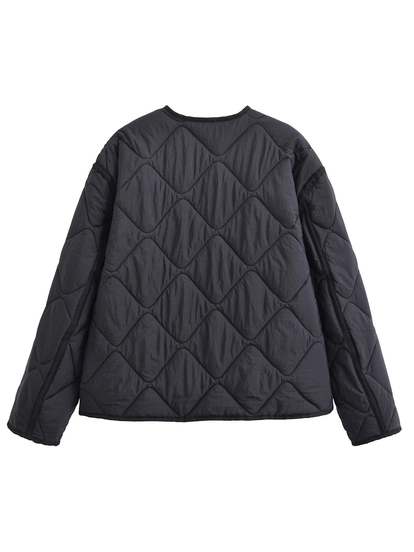 Nlzgmsj Autumn Winter Women's Solid Single-breasted O-Neck Jacket Fashion  Long Sleeve Coat  Street Casual  Short  Jacket