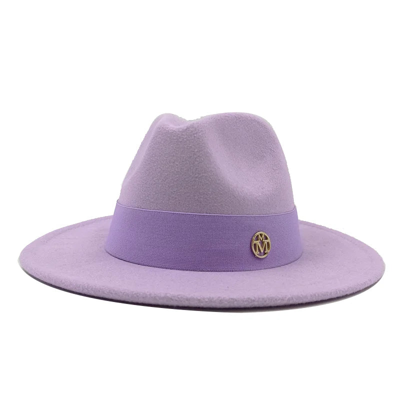 Navy blue men's fedora hat women's couple party fedora Panama hat unisex hat navy blue fedora gorras para hombres