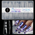 120/140Pcs 3D Diamond Almond Ballet Coffin False Nails Clear Press On Nails For Acrylic Gel Reusable Fake Tips DIY Nail Supplies