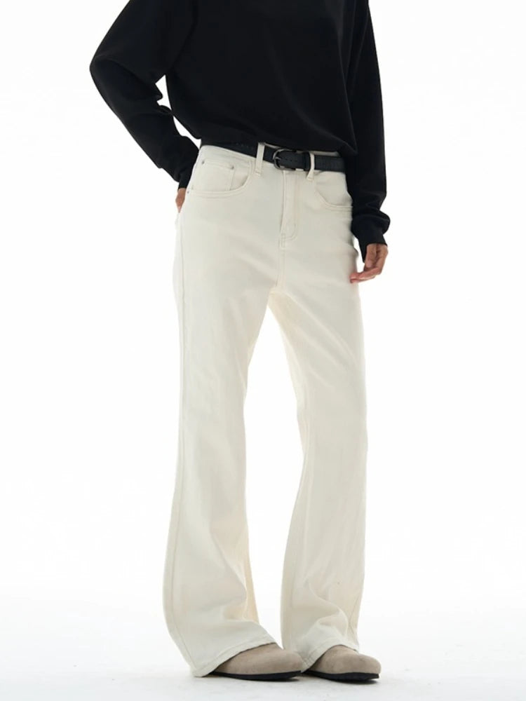 Men's Flared Pants Solid Stretch New Slim Wide Legs Fashion Trousers Hip Hop Casual Hippie Pants Male Streetwear
