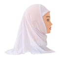50cm Children Hijabs Muslim Girls Kids Hijab Islamic Scarf Shawls Soft and Stretch Material for 2 to 7 Years Old Girls Turban