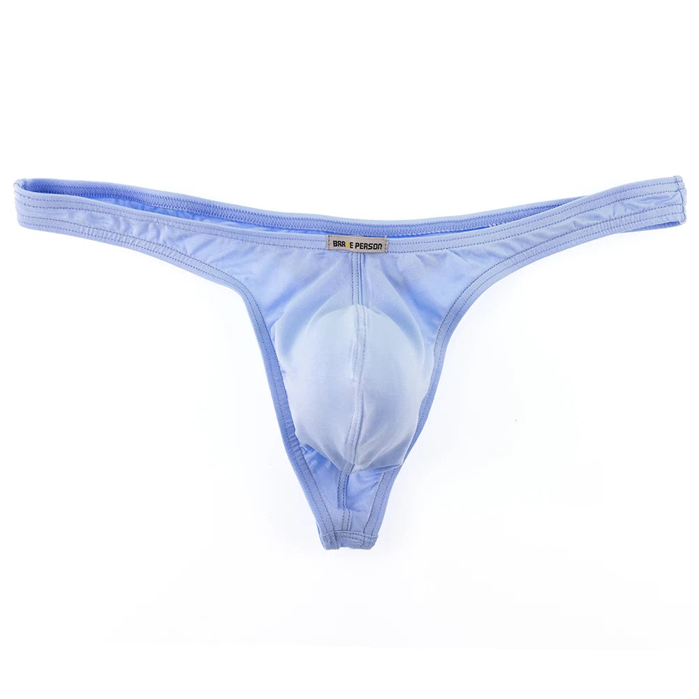 Men Underwear Breathable Thongs And G Strings Brave Person Male Panties Modal Bikinis Tangas Hombres