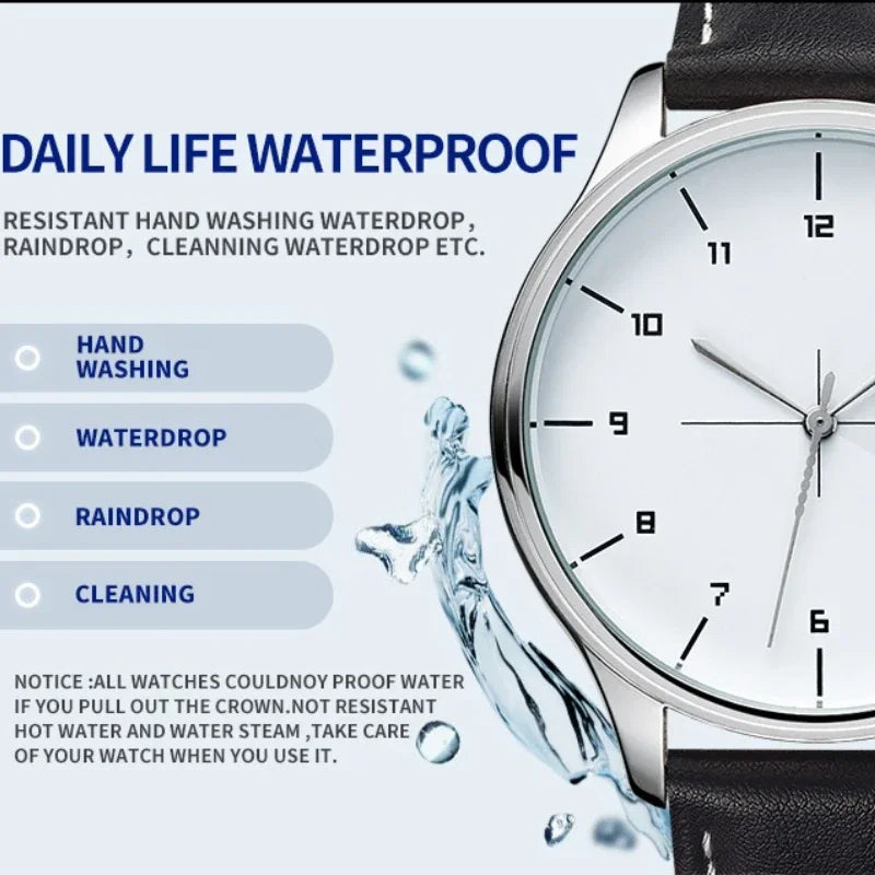 Fashion Business Men's Watches Top Brand Quartz Wristwatches for Man Simple Casual Leather Belt Male Clock relojes para hombres