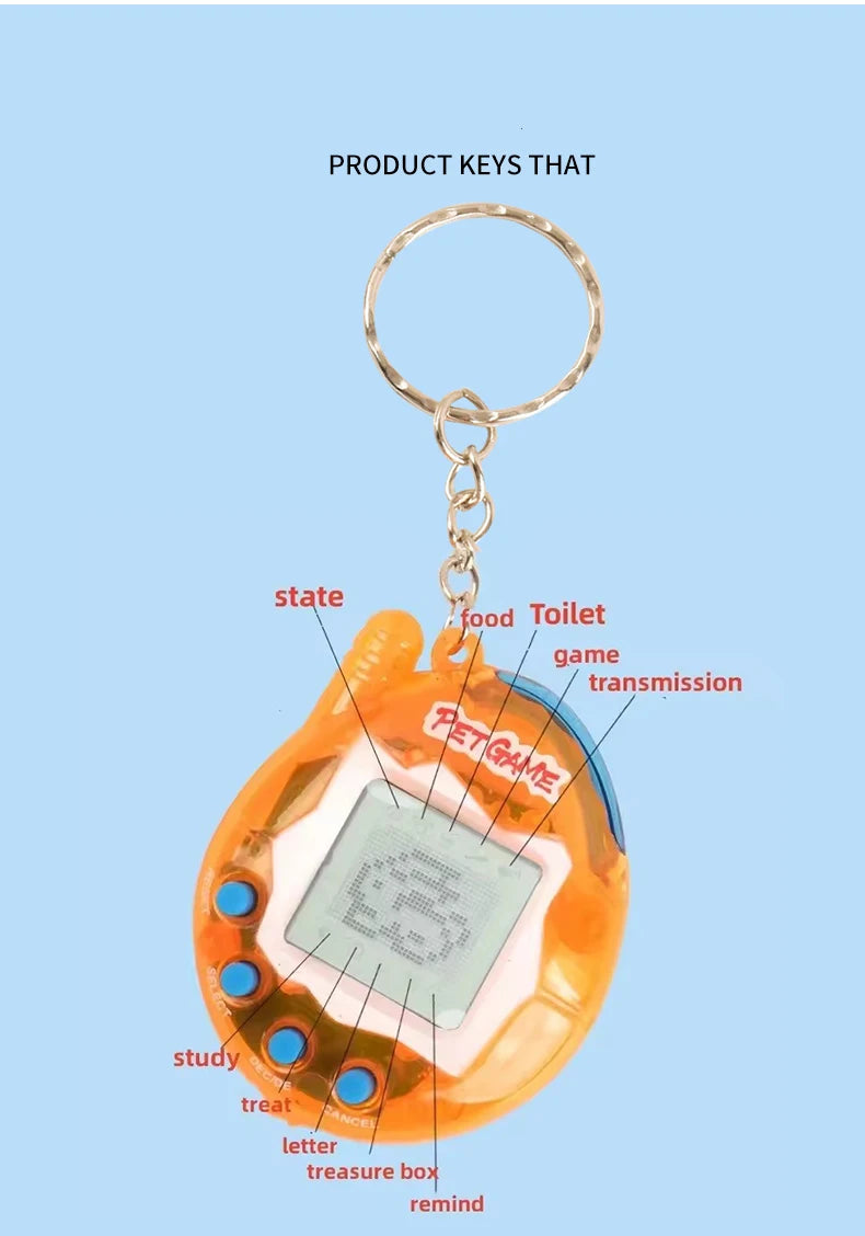 Interactive 3D Virtual Pet Toy - Collector's Edition - Aqua Blue | Perfect Gift for Holidays & Gamers Tamagotchi