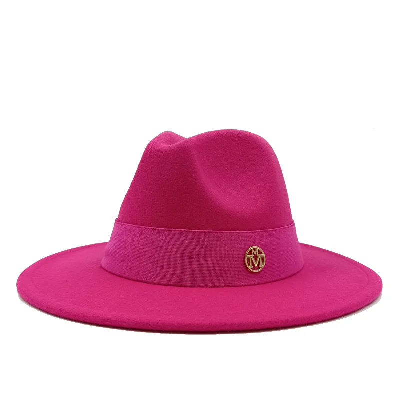 Navy blue men's fedora hat women's couple party fedora Panama hat unisex hat navy blue fedora gorras para hombres