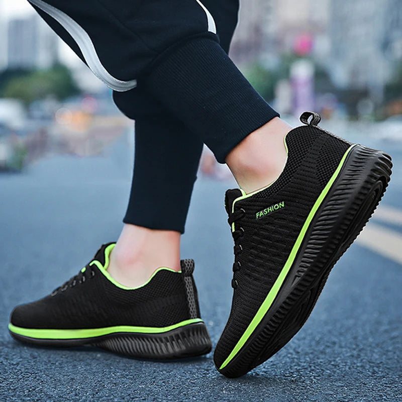 Men Sneakers Lightweight Men Casual Shoes Plus Size Men Sport Shoes Non-Slip Mesh Breathable Shoes Men Flats Walking Shoes