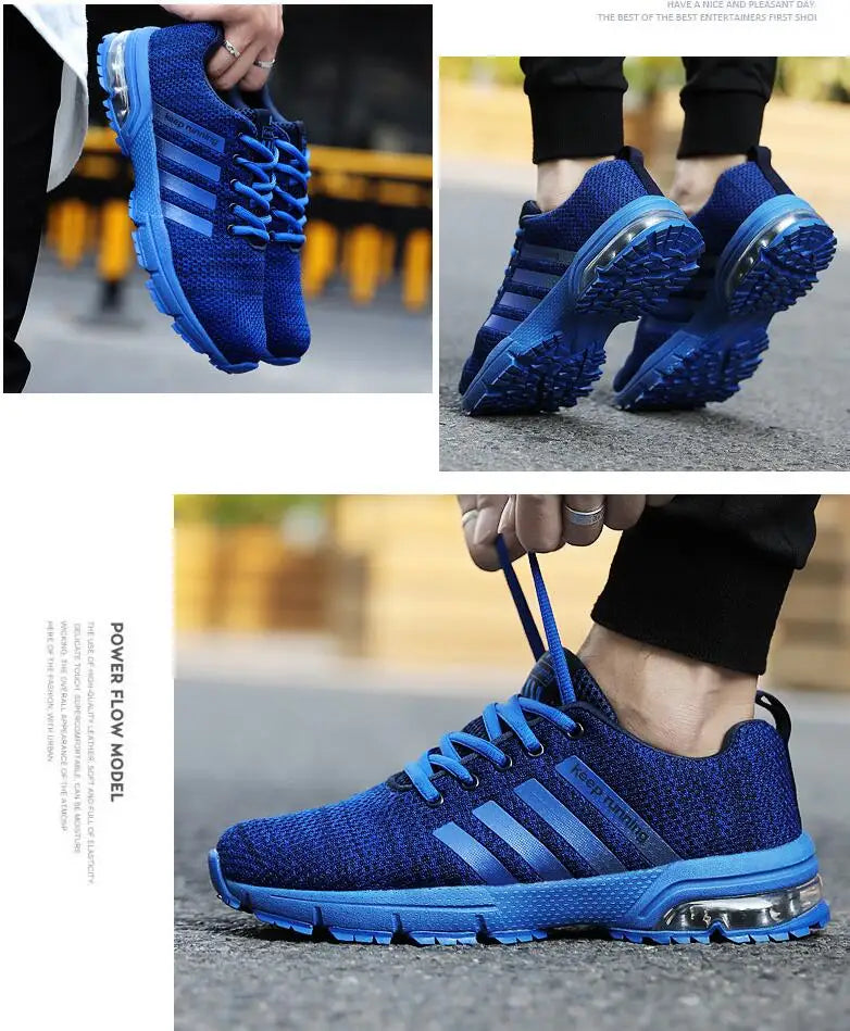 New Men Shoes Casual White Sneakers Mens Trainers Men Sneakers Leisure Blue Shoes Men Tenis
