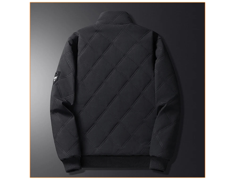 Winter Men Fleece Warm Padded Jacket Men Stand Collar Thermal Parkas Men Cotton Thicken Windbreaker Jacket Men Clothing