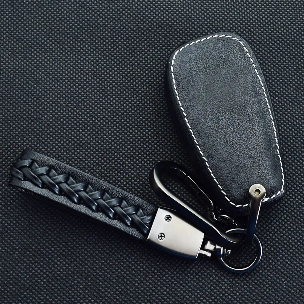 Leather Car Key Case Auto Accessories For Chevrolet Cruze 2016 2017 2018 Sonic Spark Trax 2019 Remote Fobs Cover Keychain Holder