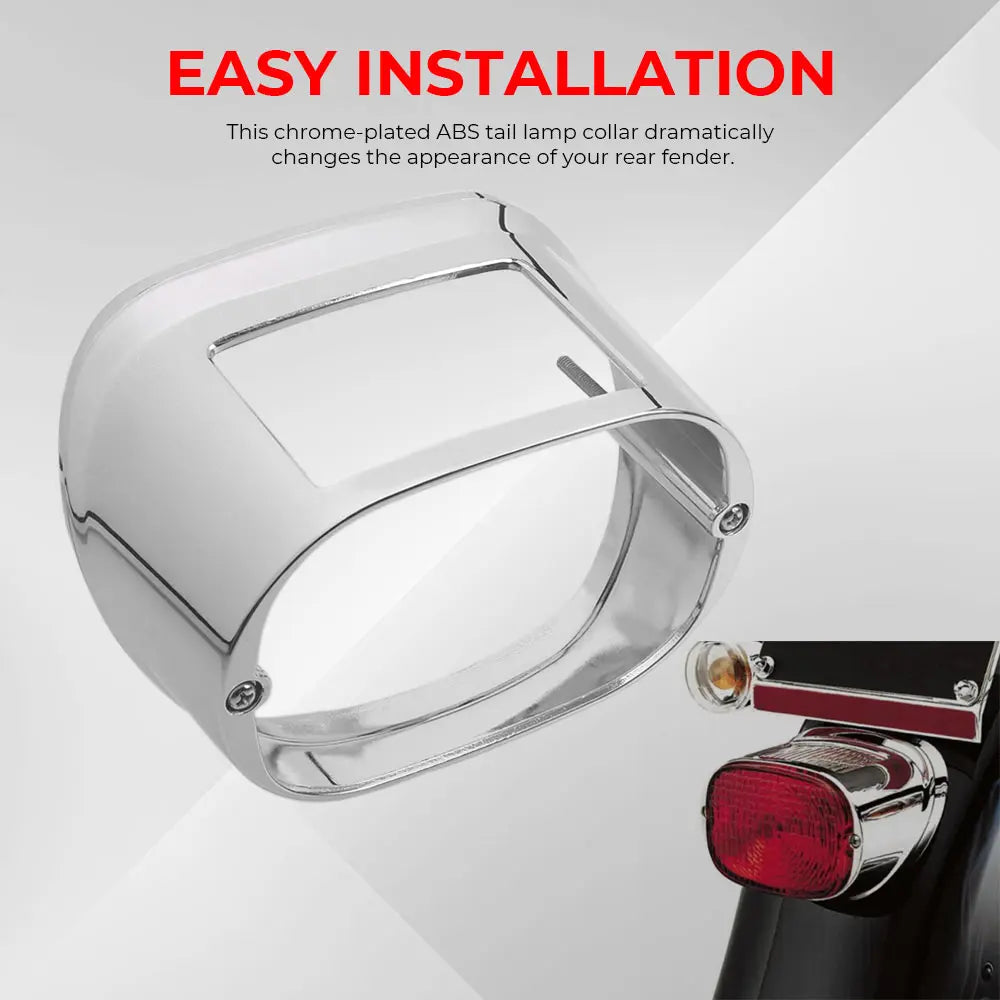 Motorcycle Accessory 1PCS Tail Light Collar Chrome ABS Plastic For Harley Softail except FXSTD 05-08 FLSTN and FLSTS 1996-2008