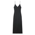 HH Women Summer Yellow Stain V Neck Sling Dress Elegant Sleeveless Loose Maxi Robes 2025 New Ladies Party Holiday Dresses