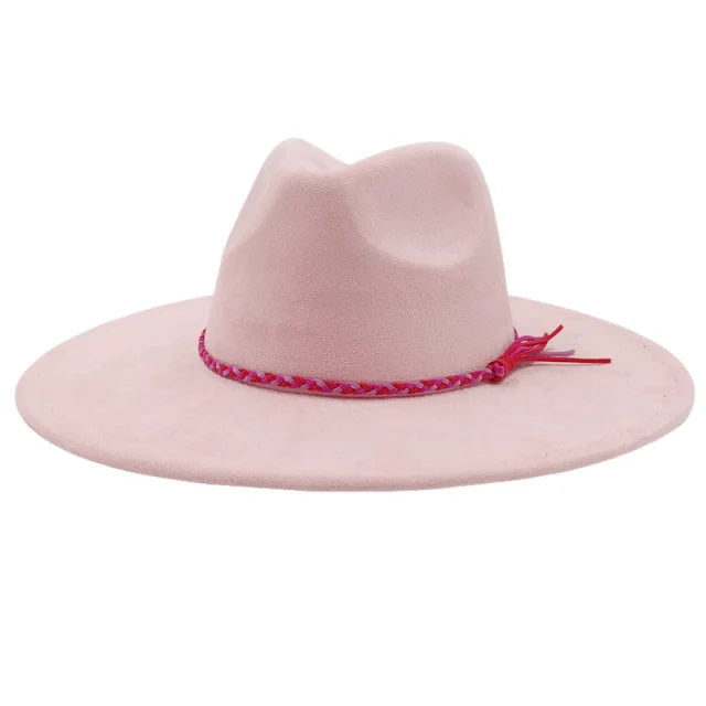 Gorras Para Hombres Three styles Suede Hat Water drop hat 9.5cm Wide Brim Fedora Hat Women's Autumn and Winter Felt Jazz Hat