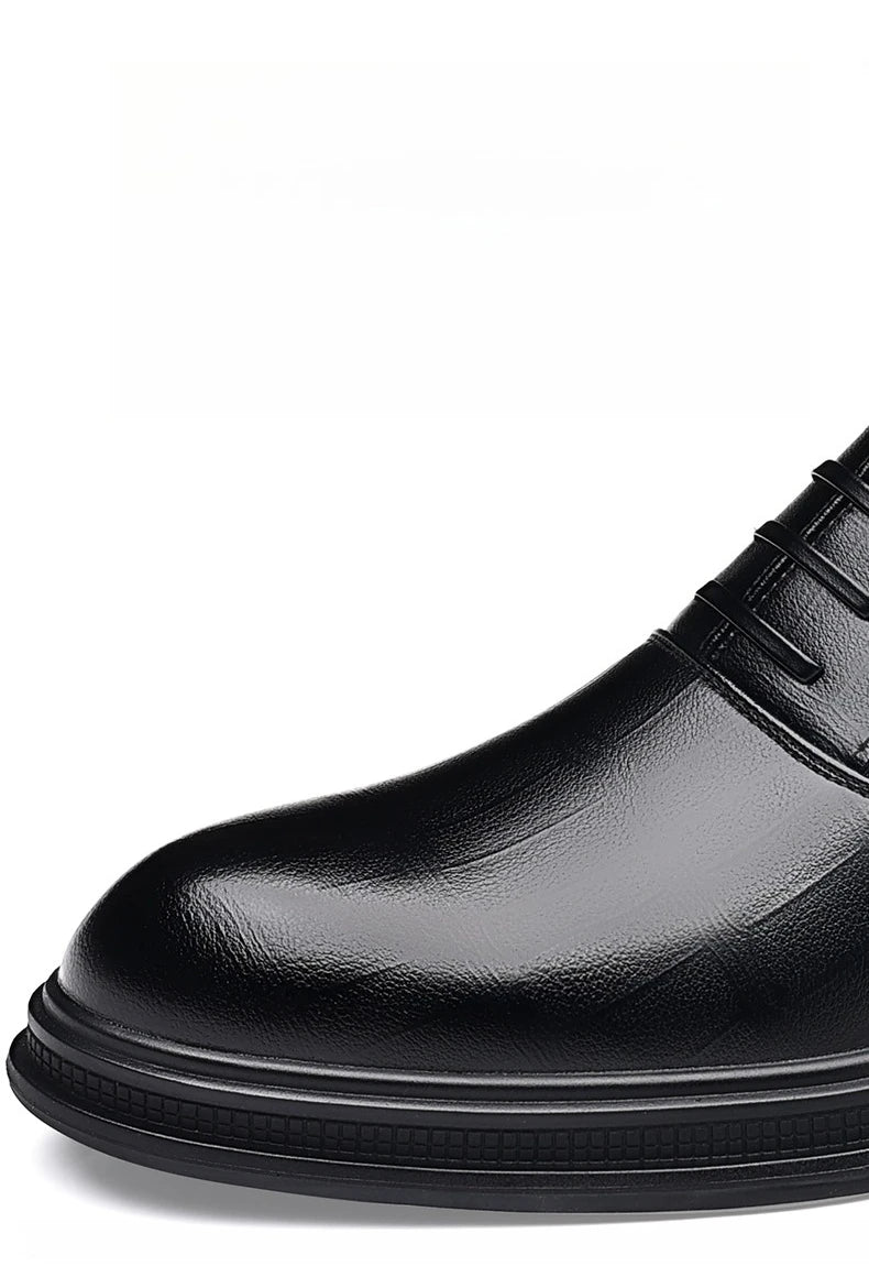 Men Dress Shoes Black Soft Leather Men Heighten Formal Shoes Casual Business Men Oxfords Suit Shoes